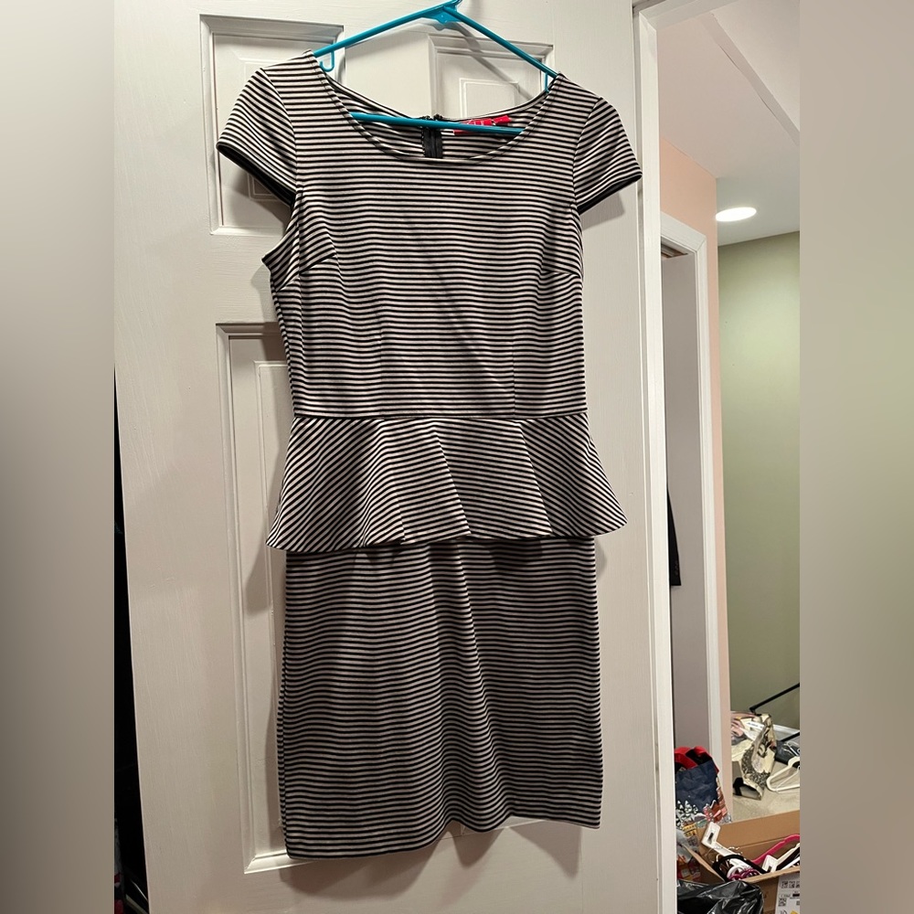 Size 2 peplum striped dress